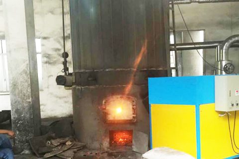 江门大泽某化工厂导热油炉使用的80万大卡生物质燃烧机