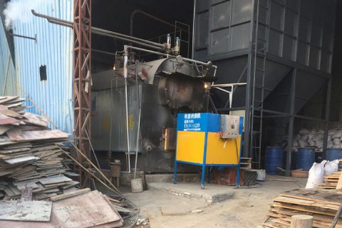 广东云孚某洗涤厂两吨炉生物质燃烧机使用案例